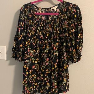 Women’s top, black multi color